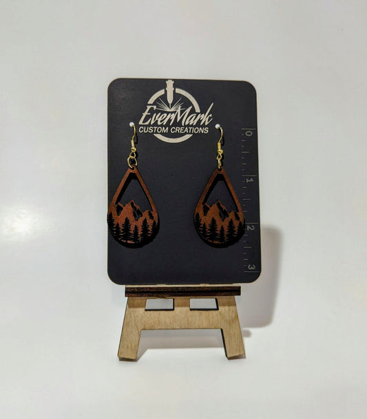 Leather Mountain Earrings