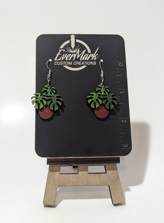 Monstera Earrings